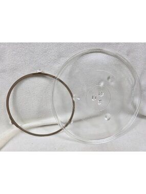 Microwave Glass Turntable Plate 13.5" Diameter With Roller Ring